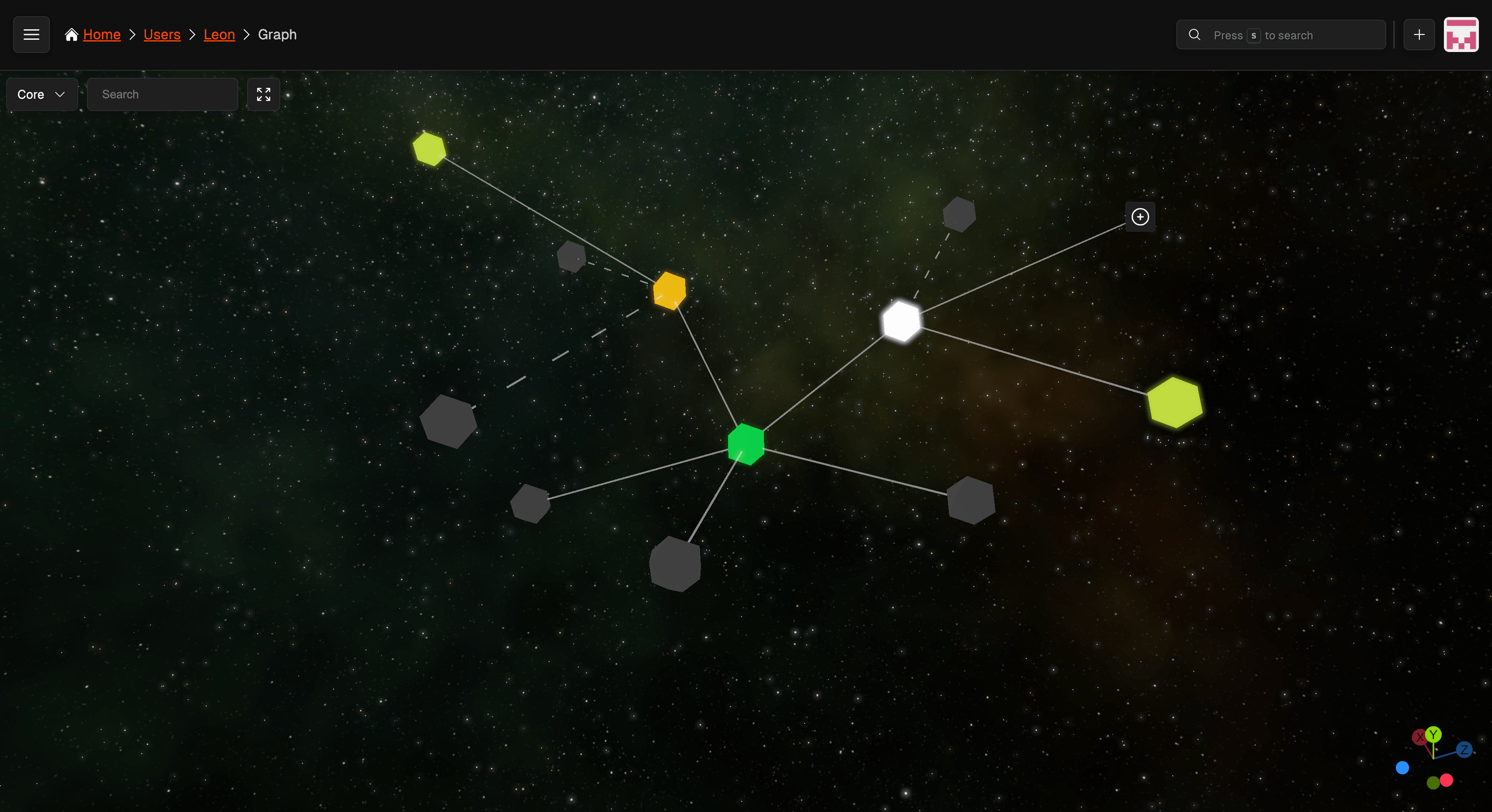 Early prototype of the Learning Graph on our platform. It visualises a students personal Learning Path.